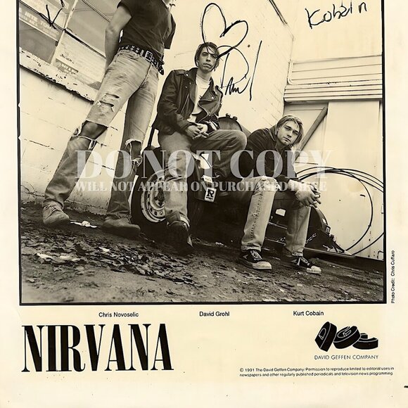 Nirvana Poster 8 X 10 | RARE 1991 Band Portrait | Picture | Photo | Art Print - Picture 2 of 2